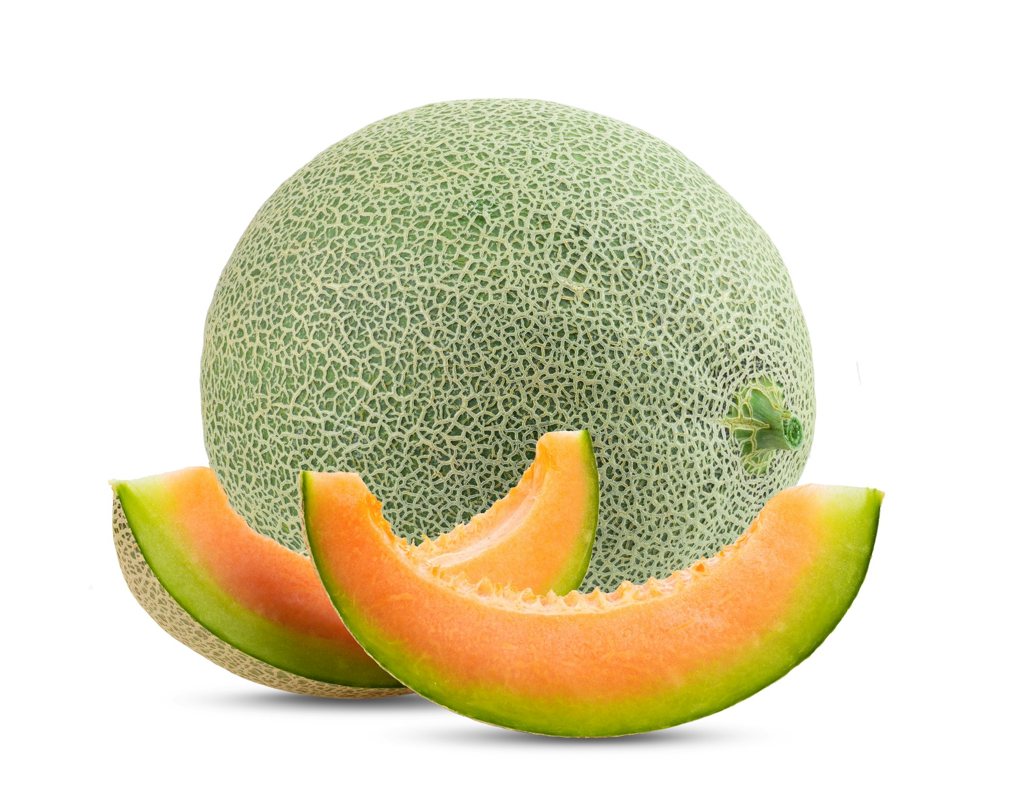 cantaloupe melon isolated on white background